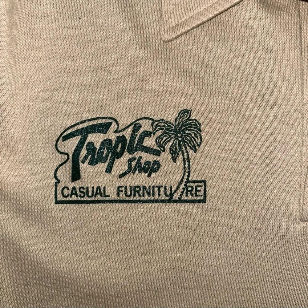 Vintage Men’s Tropic Shop Casual Furniture Bowling Style Polo Size M